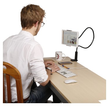 Βάση Στήριξης Κινητού/Τάμπλετ Με Ευλύγιστο Σωλήνα Πλαστικό/Αλουμίνιο 11.5-18.5/110cm