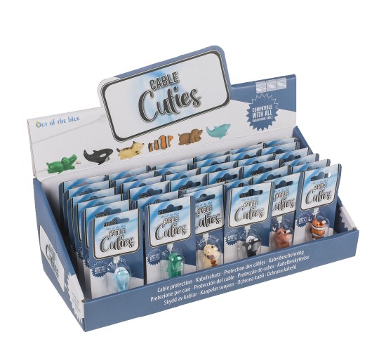 Βάση Στήριξης Καλωδίου Ζωάκι 3.5cm Σε 6 Χρώματα