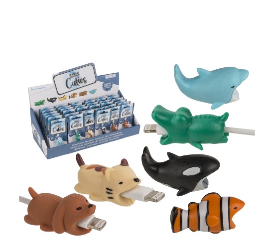 Βάση Στήριξης Καλωδίου Ζωάκι 3.5cm Σε 6 Χρώματα