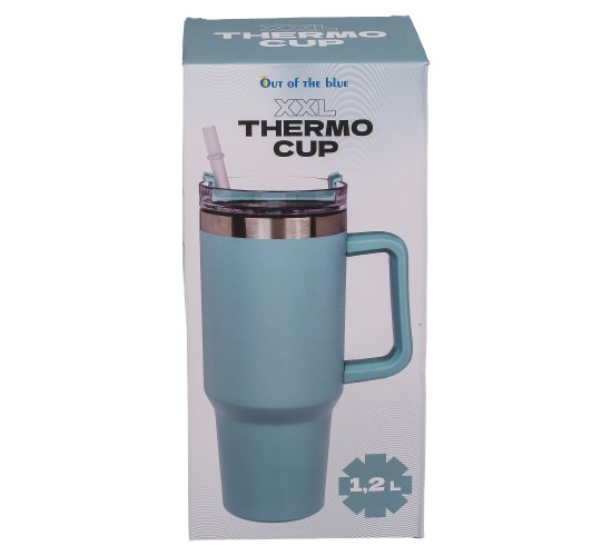 Θέρμος XXL 1.2lt Με Ενσωματωμένο Καλαμάκι Μπλε