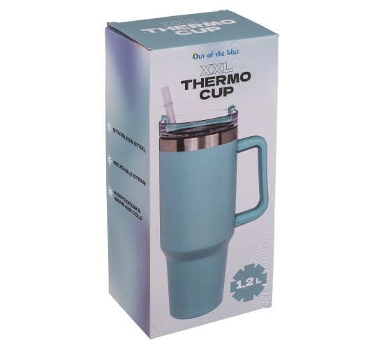 Θέρμος XXL 1.2lt Με Ενσωματωμένο Καλαμάκι Μπλε