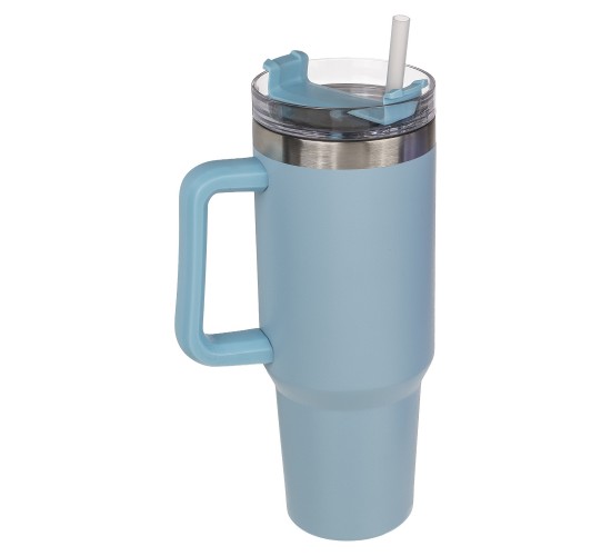 Θέρμος XXL 1.2lt Με Ενσωματωμένο Καλαμάκι Μπλε