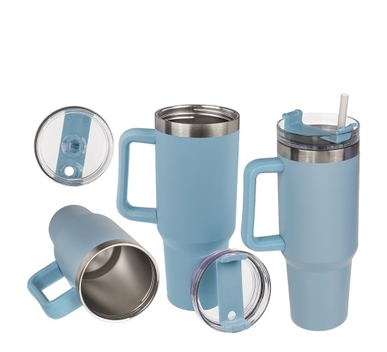 Θέρμος XXL 1.2lt Με Ενσωματωμένο Καλαμάκι Μπλε