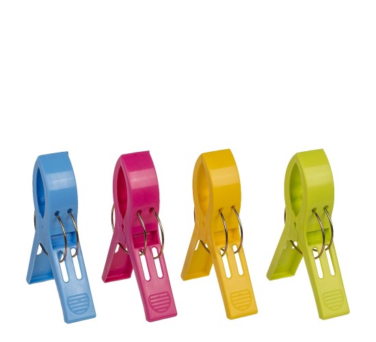 Μανταλάκια Μεγάλα Πολύχρωμα Για Πετσέτα Παραλίας Πλαστικό 12x8.5x2.3cm