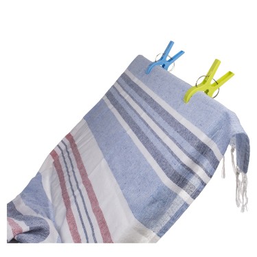 Μανταλάκια Μεγάλα Πολύχρωμα Για Πετσέτα Παραλίας Πλαστικό 12x8.5x2.3cm