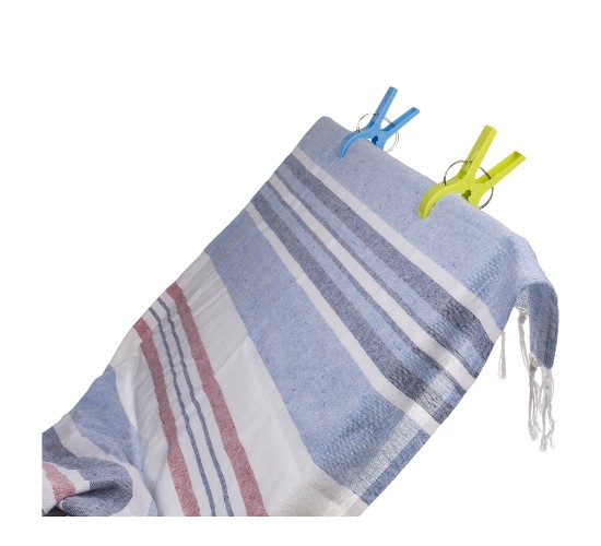 Μανταλάκια Μεγάλα Πολύχρωμα Για Πετσέτα Παραλίας Πλαστικό 12x8.5x2.3cm