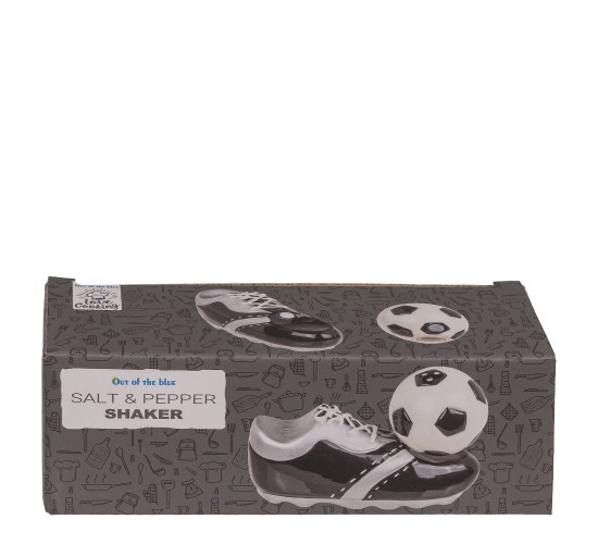 Αλατοπίπερο Παπούτσι Και Μπάλα Ποδοσφαίρου Με Μαγνήτη Δολομίτης 11.5x7.5x5cm Σετ 2Τμχ