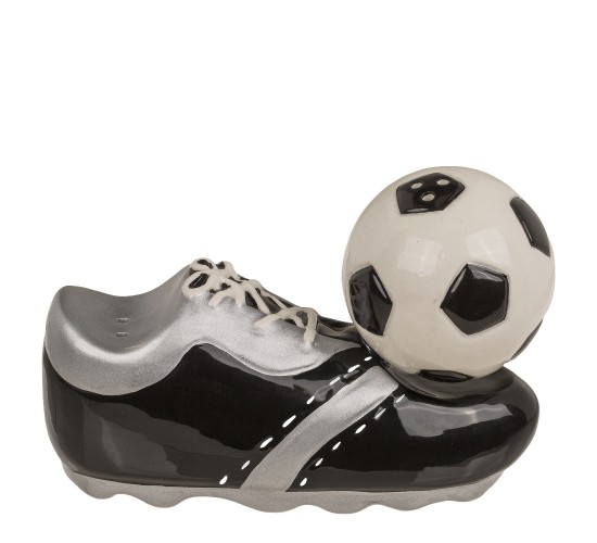 Αλατοπίπερο Παπούτσι Και Μπάλα Ποδοσφαίρου Με Μαγνήτη Δολομίτης 11.5x7.5x5cm Σετ 2Τμχ