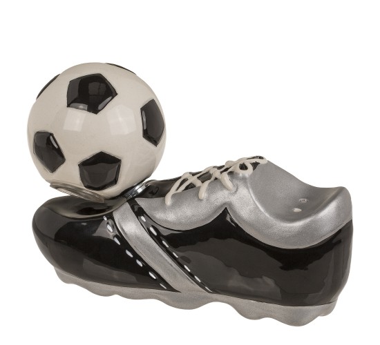 Αλατοπίπερο Παπούτσι Και Μπάλα Ποδοσφαίρου Με Μαγνήτη Δολομίτης 11.5x7.5x5cm Σετ 2Τμχ