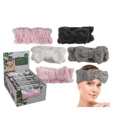 Κορδέλα Μαλλιών Με Παπιγιόν 100%  Polyester 20x8cm Σε 4 Χρώματα