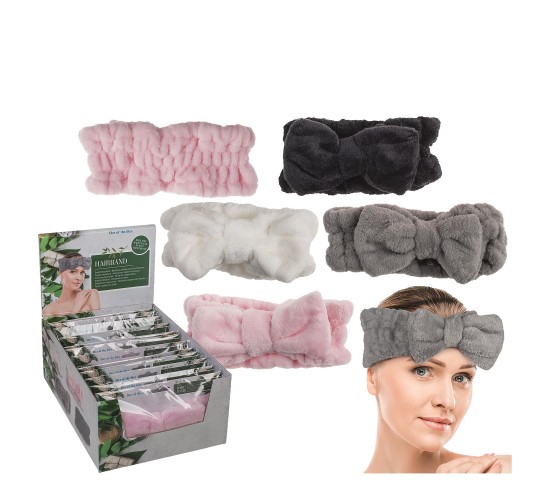 Κορδέλα Μαλλιών Με Παπιγιόν 100%  Polyester 20x8cm Σε 4 Χρώματα