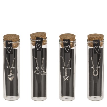 Κολιέ Σε Γυάλινο Σωλήνα Σε 6 Στυλ Και 2 Χρώματα