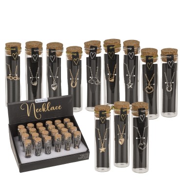 Κολιέ Σε Γυάλινο Σωλήνα Σε 6 Στυλ Και 2 Χρώματα