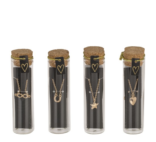 Κολιέ Σε Γυάλινο Σωλήνα Σε 6 Στυλ Και 2 Χρώματα