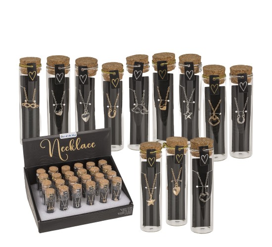 Κολιέ Σε Γυάλινο Σωλήνα Σε 6 Στυλ Και 2 Χρώματα