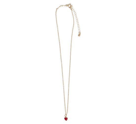 Κολιέ Με Κρύσταλλο Καρδιά Σε Συσκευασία Κάρτας Μέταλλο 50cm Σε 12 Χρώματα