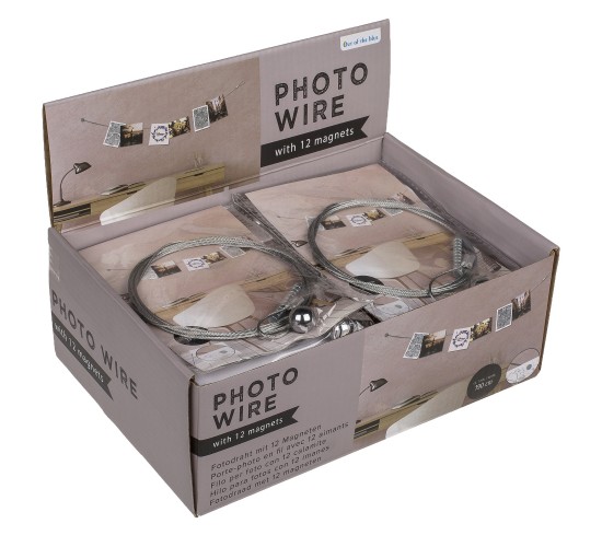 Μεταλλικό Σχοινί Για Κρέμασμα Φωτογραφιών Με 12 Μαγνήτες 190cm