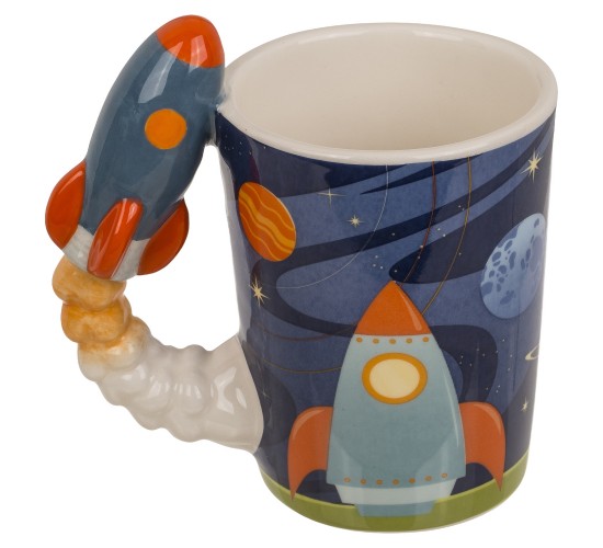 Κούπα 375ml Με Χερούλι Πύραυλο Δολομίτης 13x13.5cm