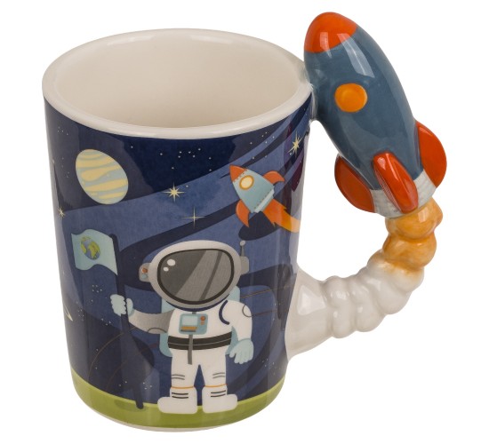 Κούπα 375ml Με Χερούλι Πύραυλο Δολομίτης 13x13.5cm