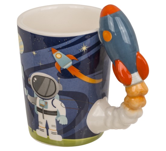 Κούπα 375ml Με Χερούλι Πύραυλο Δολομίτης 13x13.5cm