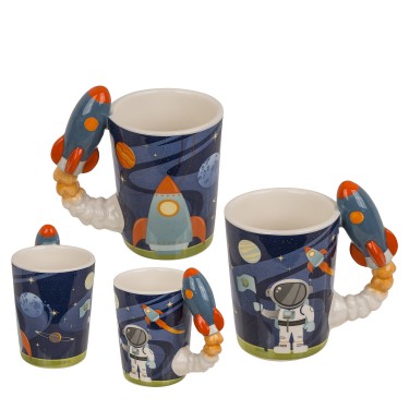 Κούπα 375ml Με Χερούλι Πύραυλο Δολομίτης 13x13.5cm