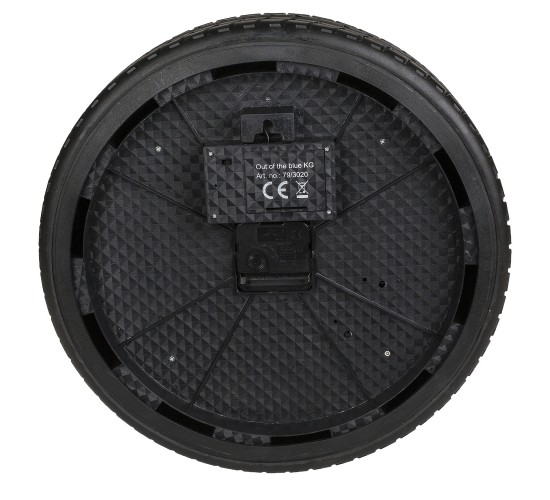 Ρολόι Τοίχου Ρόδα Αυτοκινήτου Με 16 LED Πλαστικό Φ35cm