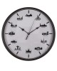 Ρολόι Τοίχου Skylines Λευκό/Μαύρο Πλαστικό Φ30cm