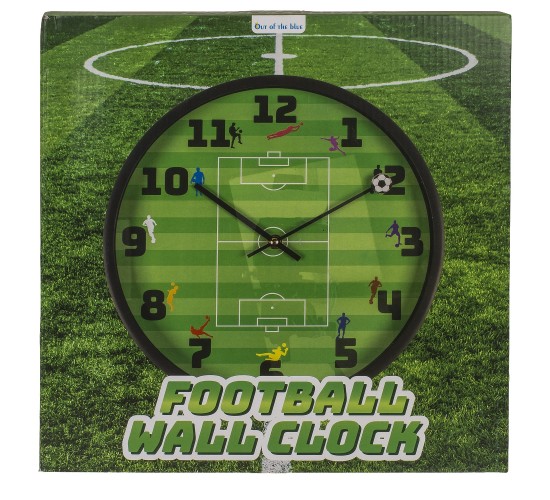 Ρολόι Τοίχου Ποδόσφαιρο Πράσινο Πλαστικό Φ30cm