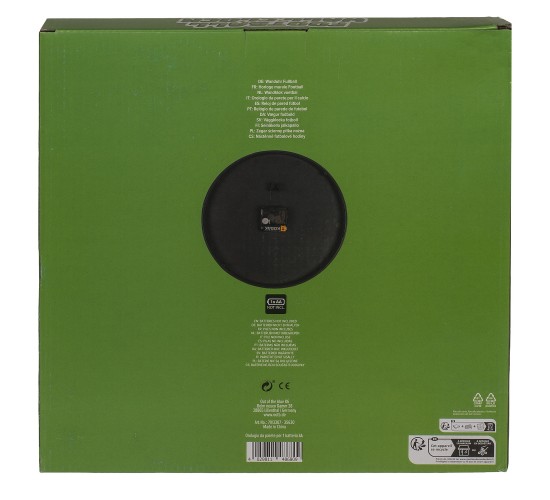 Ρολόι Τοίχου Ποδόσφαιρο Πράσινο Πλαστικό Φ30cm