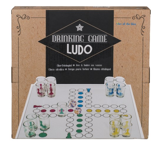 Παιχνίδι Επιτραπέζιο Ποτού Ludo Με 16 Ποτήρια 31x31cm