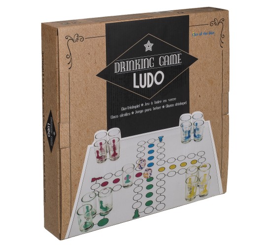 Παιχνίδι Επιτραπέζιο Ποτού Ludo Με 16 Ποτήρια 31x31cm