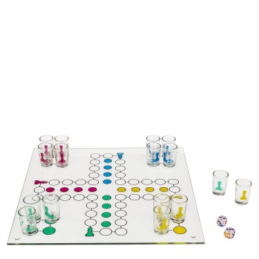 Παιχνίδι Επιτραπέζιο Ποτού Ludo Με 16 Ποτήρια 31x31cm