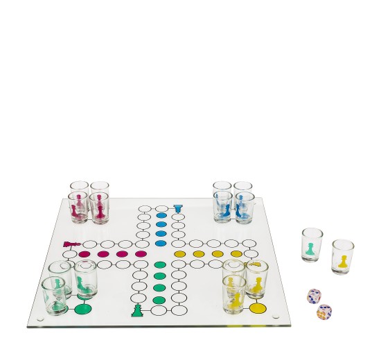 Παιχνίδι Επιτραπέζιο Ποτού Ludo Με 16 Ποτήρια 31x31cm