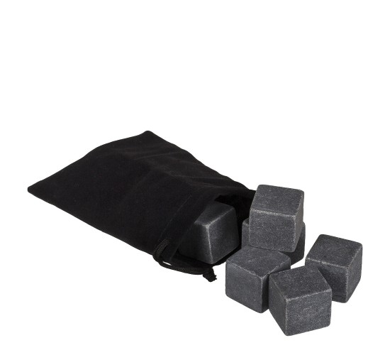 Πέτρες Ψύξης Για Ουίσκι Σε Βελούδινη Θήκη Σετ 6Τμχ