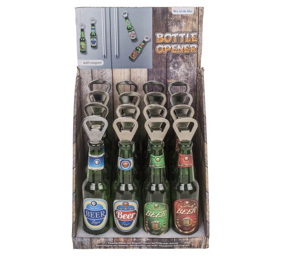 Ανοιχτήρι Μπουκαλίων Με Μαγνήτη Σε Σχήμα Μπουκαλιού Μπύρας Μέταλλο/Πλαστικό 21cm Σε 5 Σχέδια