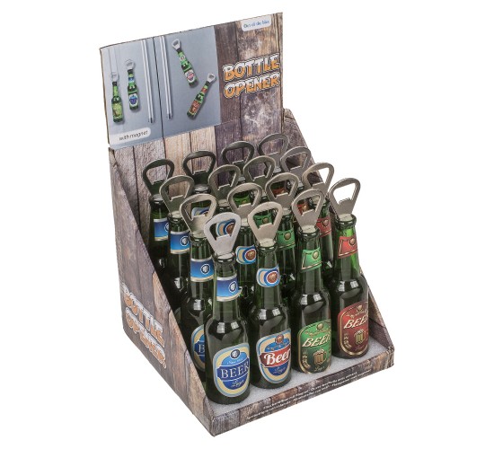 Ανοιχτήρι Μπουκαλίων Με Μαγνήτη Σε Σχήμα Μπουκαλιού Μπύρας Μέταλλο/Πλαστικό 21cm Σε 5 Σχέδια