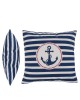 Διακοσμητικό Μαξιλάρι Άγκυρα Με Φερμουάρ Μπλε/Λευκό 64%  Polyester/19%  Βαμβάκι/17%  Βισκόζη 40x40cm 1Τμχ