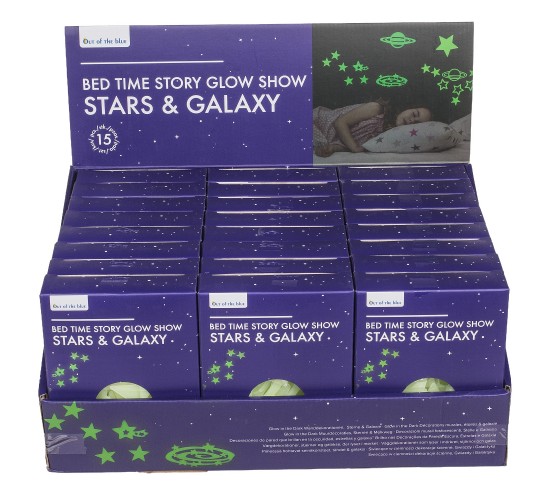 Αυτοκόλλητα Τοίχου Που Φωσφορίζουν Αστέρια Και Πλανήτες Σετ 15Τμχ Σε 3 Σχέδια