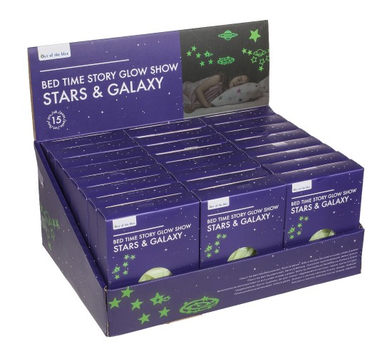 Αυτοκόλλητα Τοίχου Που Φωσφορίζουν Αστέρια Και Πλανήτες Σετ 15Τμχ Σε 3 Σχέδια