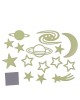 Αυτοκόλλητα Τοίχου Που Φωσφορίζουν Αστέρια Και Πλανήτες Σετ 15Τμχ Σε 3 Σχέδια