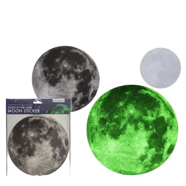 Αυτοκόλλητο Τοίχου Που Φωσφορίζει Σελήνη 19.3cm