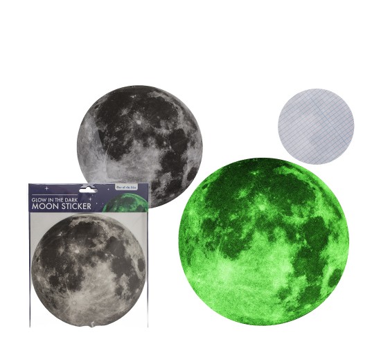 Αυτοκόλλητο Τοίχου Που Φωσφορίζει Σελήνη 19.3cm