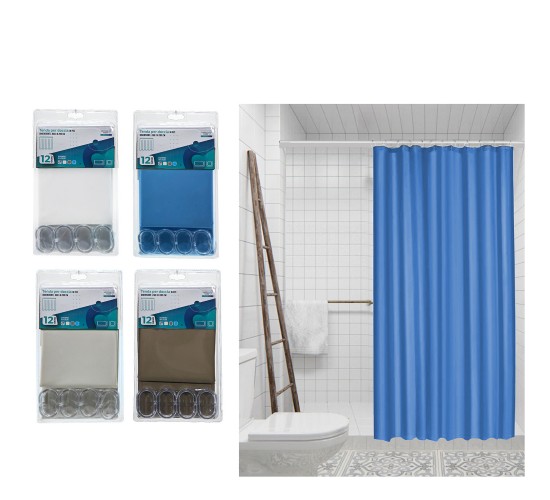 Κουρτίνα Μπάνιου PVC 240x200cm Σε 4 Σχέδια