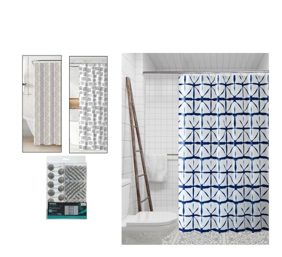 Κουρτίνα Μπάνιου PEVA 200x180cm Σε 3 Σχέδια