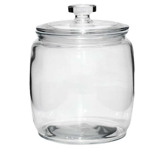 Βάζο Με Καπάκι Διάφανο Ερμητικό 390cl Φ18x25cm
