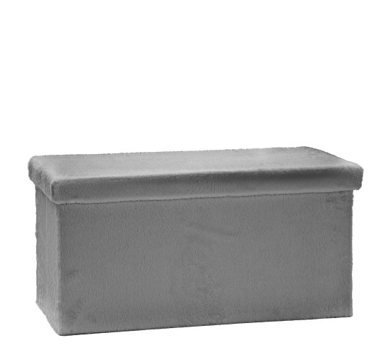 Πουφ Αναδιπλούμενο Γκρι Velure 76x38cm