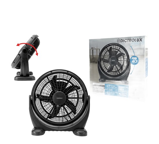 Ανεμιστήρας Φορητός Μαύρο Φ40cm 80W