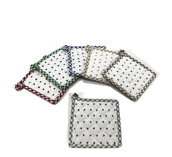 Πιάστρα 17x17cm Με Καρδιές Σε 6 Σχέδια
