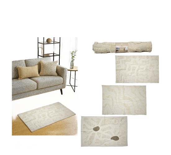 Χαλί Panna Ilary 100%  Βαμβάκι 60x90cm Σε 4 Σχέδια