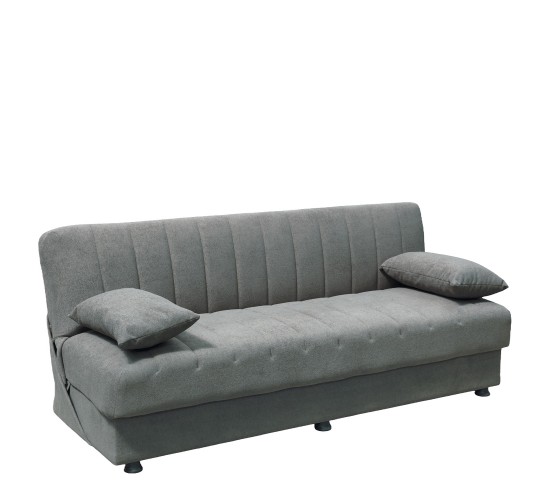 Καναπές Κρεβάτι Τριθέσιος ArteLibre PALMER Γκρι Ύφασμα 183x80.5x80cm